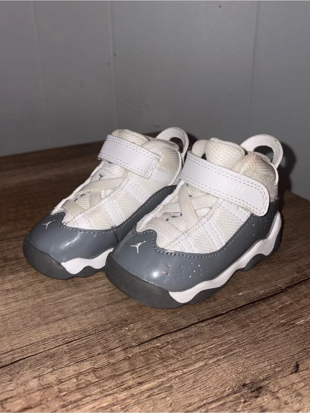 Nike Air Jordan White Cool Grey Baby Size 4c